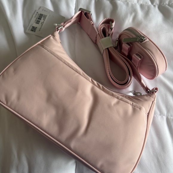 Crossbody Bag with Nano Pouch - Flush Pink - Picture 8 of 9